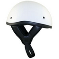 Outlaw Gloss White Motorcycle Skull Cap Half Helmet